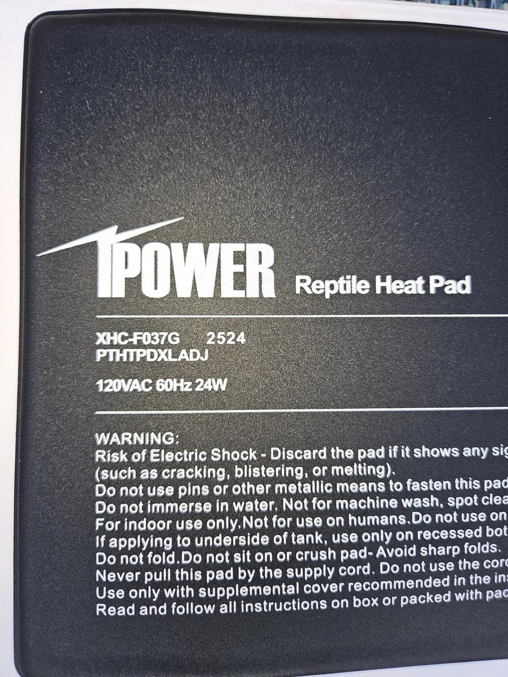 Reptile Heating Pad - Black